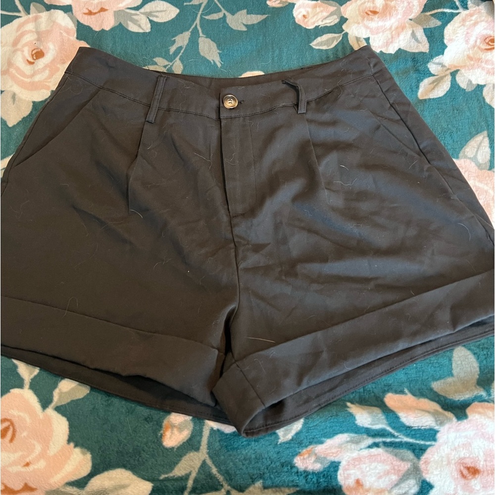 SHEIN black chino shorts